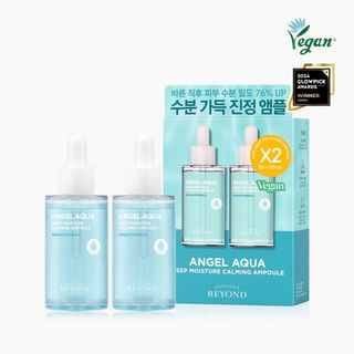 Ensemble d'ampoules apaisantes Beyond Angel Aqua Profondeur Hydratante (2 pièces)