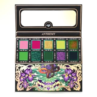 Paleta de sombras de ojos camaleón ANTHEMY Green Snake de 10 colores