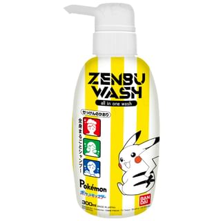 Limpiador y acondicionador todo en uno Pokémon ZenbuWash de Bandai - 300 ml