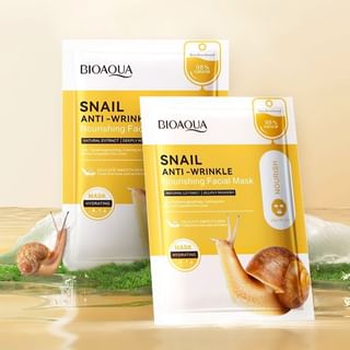 BIOAQUA Snail Anti-Wrinkle Facial Mask, 1 pc