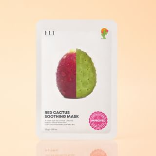 Máscara calmante de cactus rojo ELT COSMETICS (25 ml, 1 hoja)