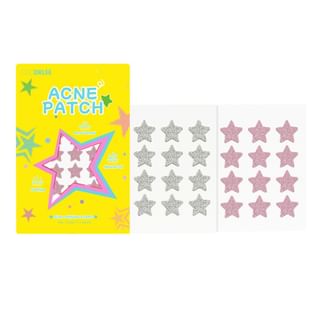 Parche para acné con diseño de estrellas bicolores CCCDRLEE, 12 unidades por hoja