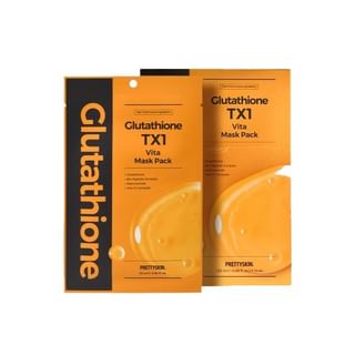 Set de mascarillas faciales Pretty Skin TX1 Vita con Glutatión (25 ml x 10 hojas)
