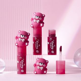 Brillo de labios MANSLY Osito de fresa acuoso con espejo - 4 colores #625 Chocolate Dulce (3.6g)