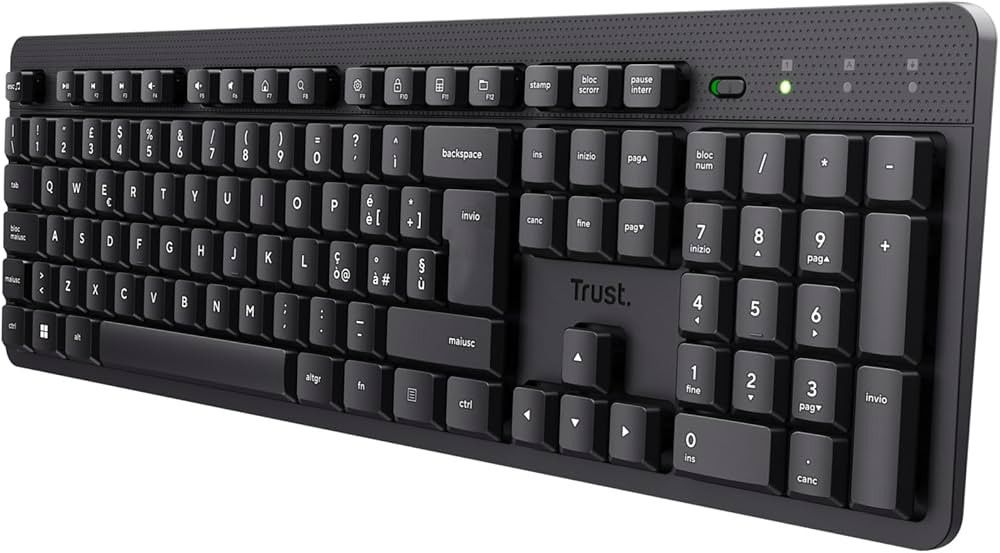 Trust Ody II Wireless Silent Low-Profile Keyboard - Black QWERTY UK