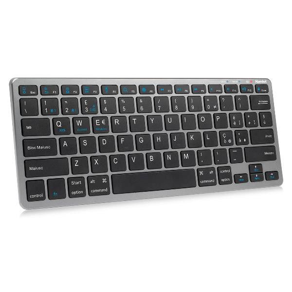Hamlet XKK400CWB-IT Wireless RF Home Keyboard with Bluetooth QWERTY in Black