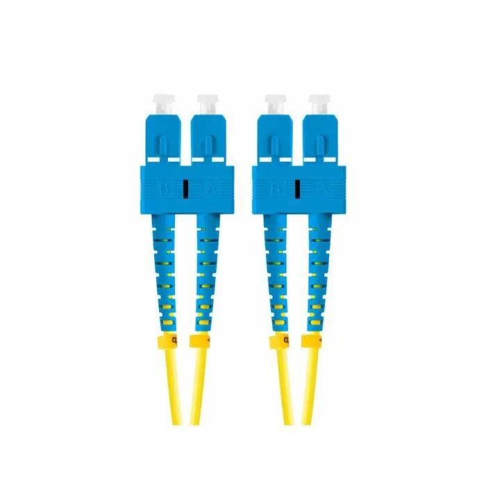 Lanberg - Yellow 5m Duplex Fiber Optic Cable (SC/UPC to SC/UPC)
