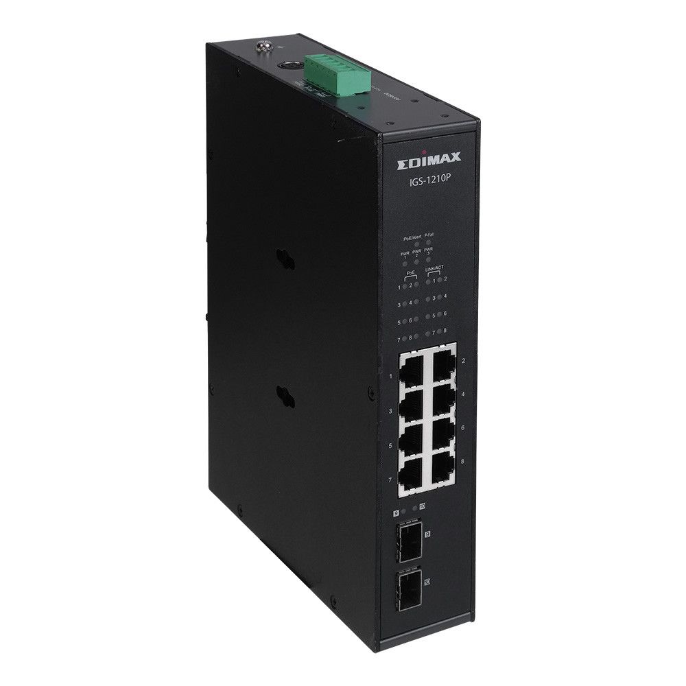Edimax IGS-1210P Gigabit Ethernet Switch (10/100/1000) with PoE, Black