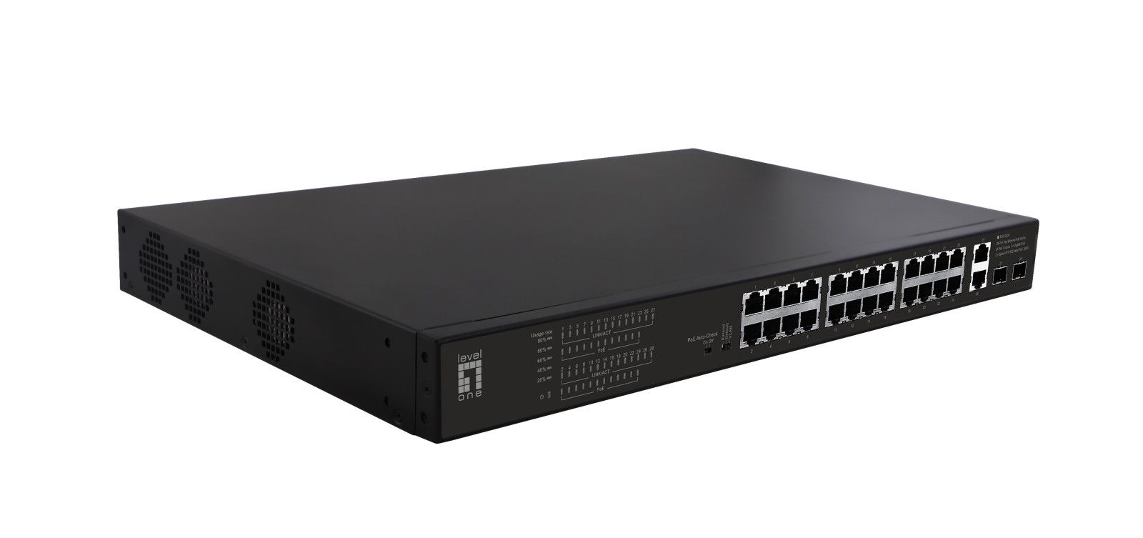LevelOne FGP-2831 28-Port Fast Ethernet Switch (PoE)