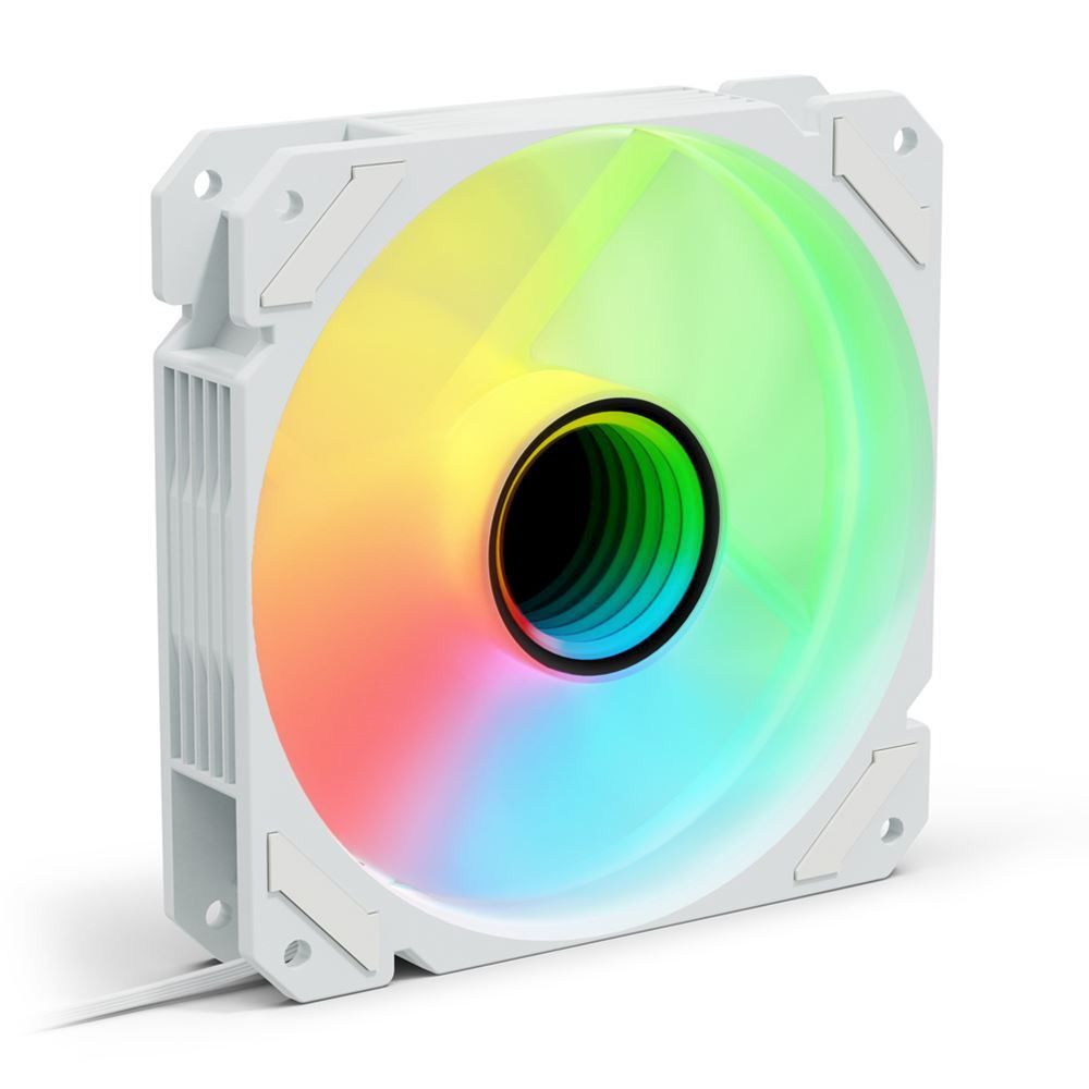 Sharkoon SHARK Mirror RGB PWM Reverse Computer Case Fan 12cm White
