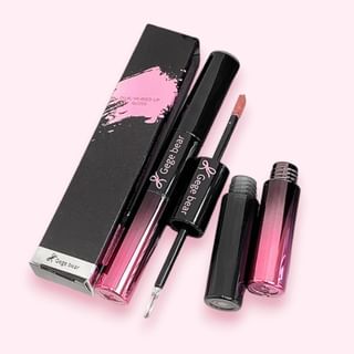 Gege Bear Dual-Headed Lip Gloss - Red Bean (6 Colors) 1.8g + 1.8ml