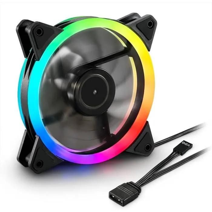 Sharkoon SHARK Mirror RGB PWM Reverse Case Fan 12cm Black