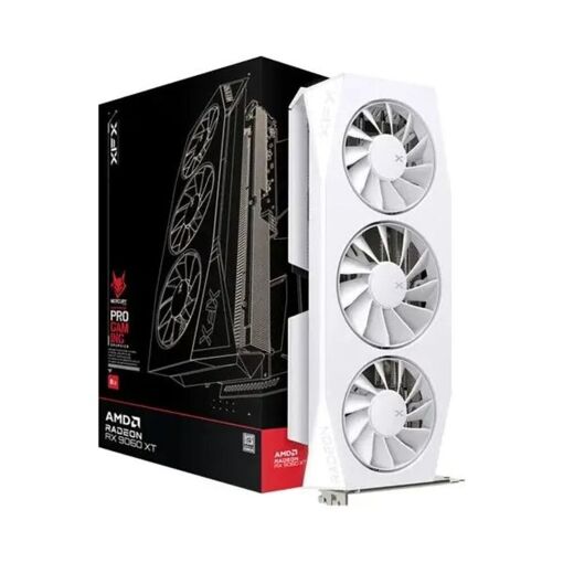 Carte graphique XFX Mercury Radeon RX 9060 XT OC Blanc Édition Jeu, 16 Go GDDR6