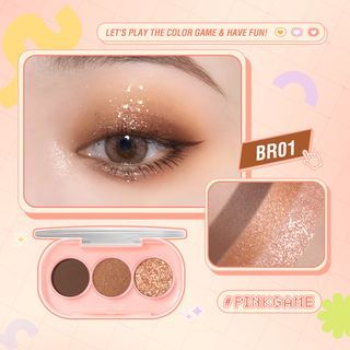 Paleta de sombras para ojos PINKFLASH 3 colores - BR01