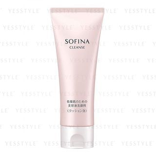 Limpieza facial de Sofina Cleanse Essencia para piel seca, tipo espuma densa, 120g
