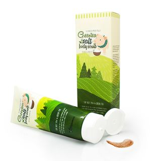 Exfoliante corporal de té verde y sal Elizavecca, 300 ml