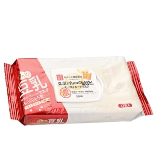 Máscara de tejido hidratante con leche de soya Sana