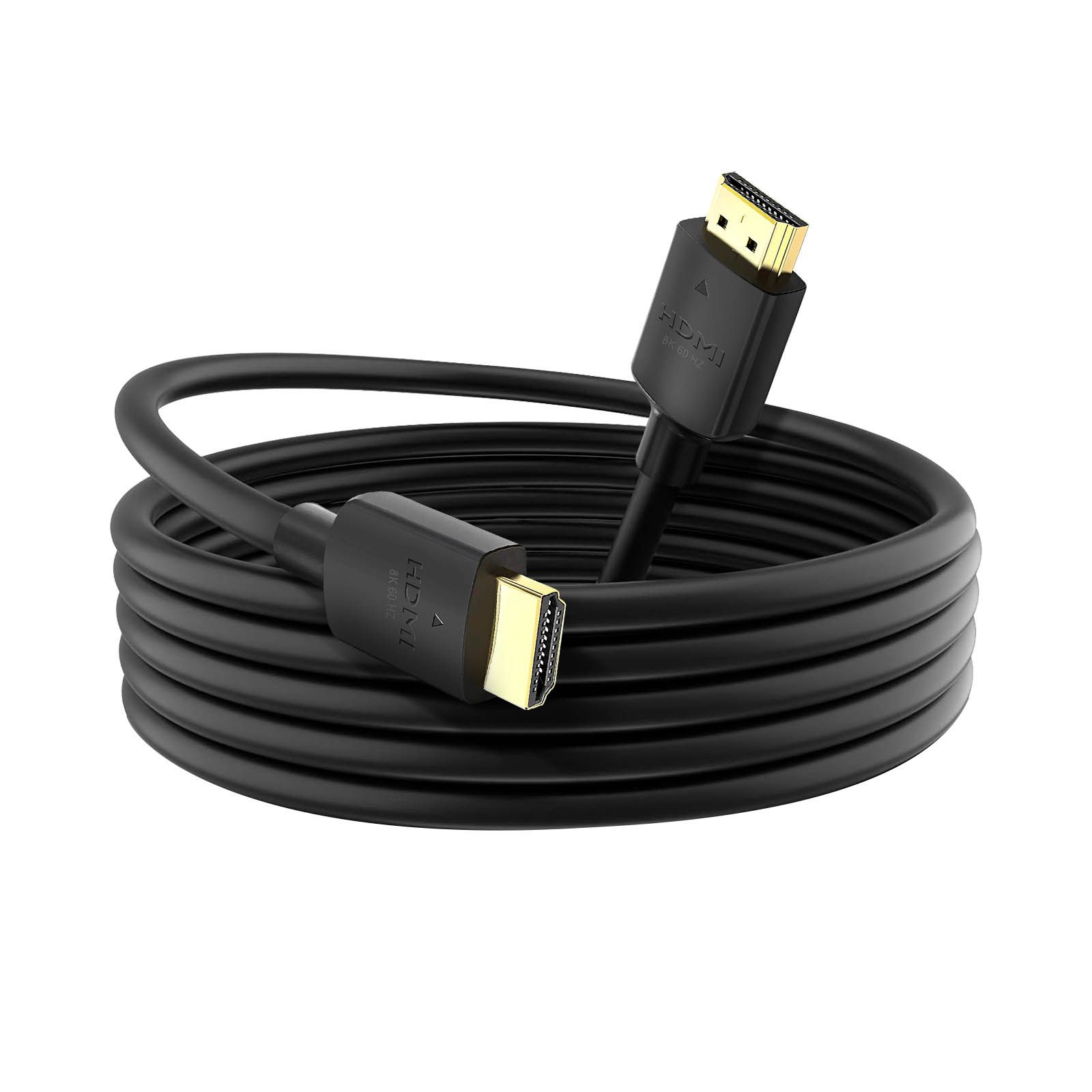 Swissten HDMI 2.1 Cable, 8K 60Hz, Gold-Plated Connectors, 2m Black