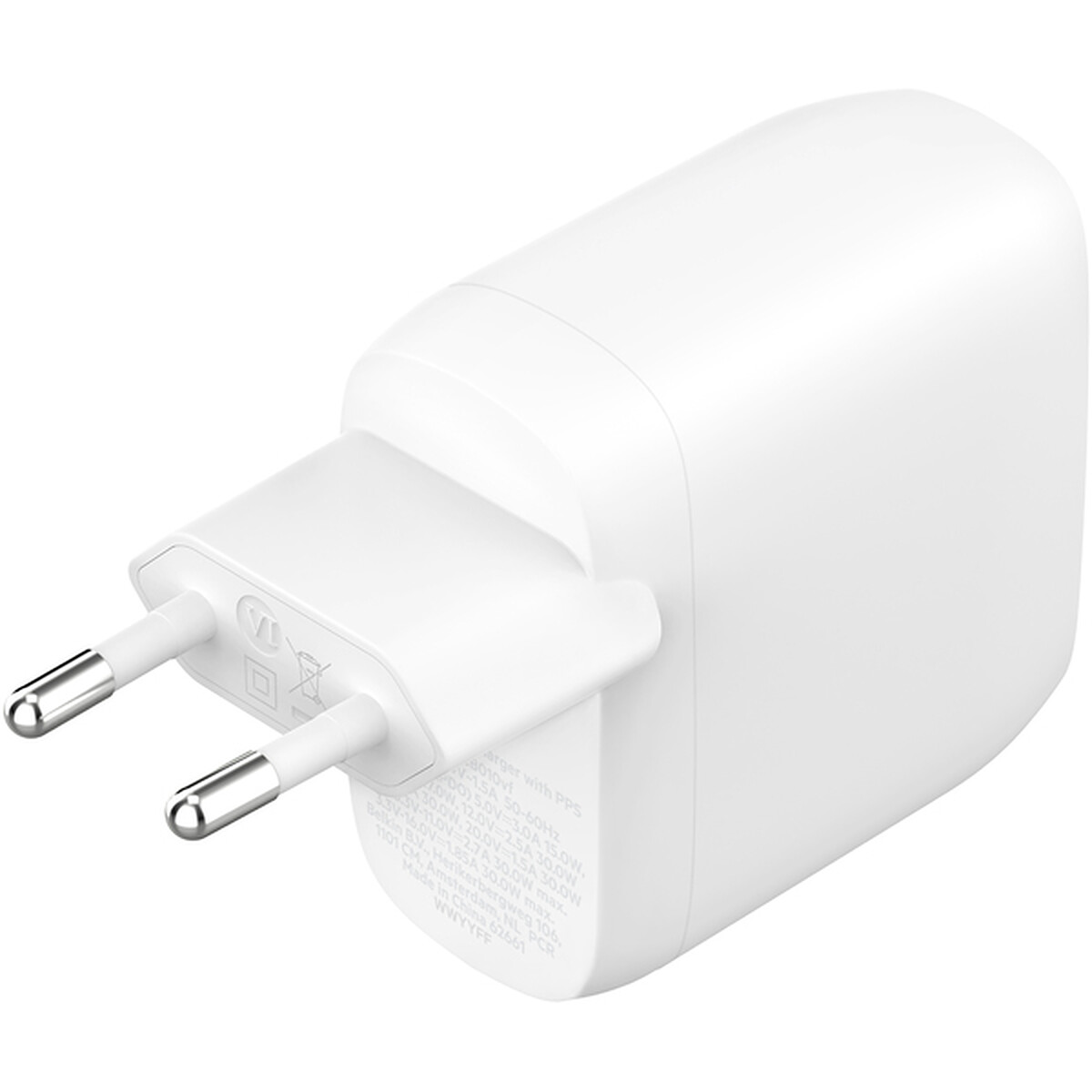Belkin Chargeur secteur 2 ports USB-C 60 W (2 x 30 W) (Blanc)