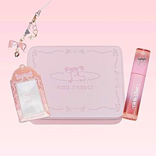 Conjunto de labios rebelde romántico Girls Chat #Rosa Labial Set - 4 unidades