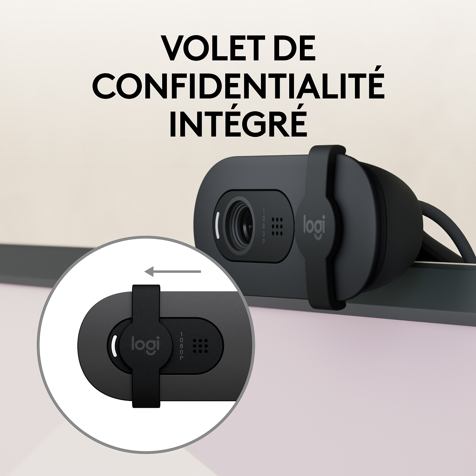 Webcam Logitech Brio 100 (Gris grafito)