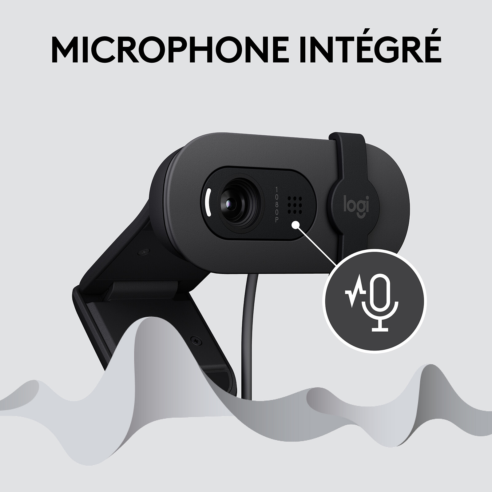 Webcam Logitech Brio 100 (Gris grafito)