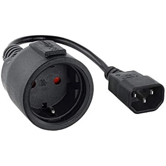 NanoCable 10.22.0902 Electric Cable Black 0.5m C14 to CEE7/4 Connector