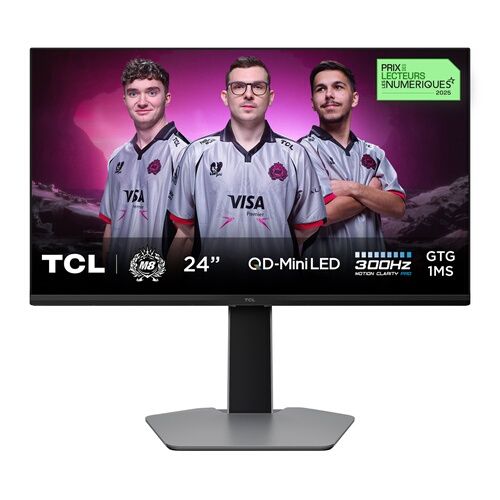 Écran de jeu TCL 24G645 de 24 pouces avec éclairage LED QD-Mini et 300 Hz