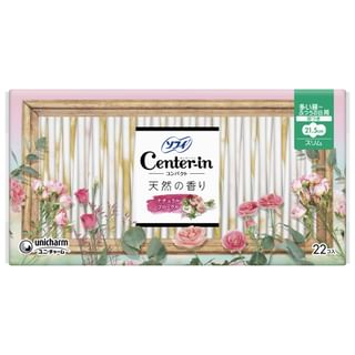 Toallitas higiénicas Unicharm Center-In Día Pesado, 21,5 cm, Floral Dulce - 22 uds.