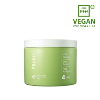FRUDIA Pore Peeling Pad - Green Grape, Jar Type Toner Wipes