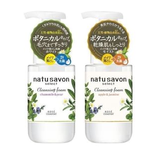 Mousse nettoyante Kose Natu Savon Sélection à la camomille et au pêcher, 200ml
