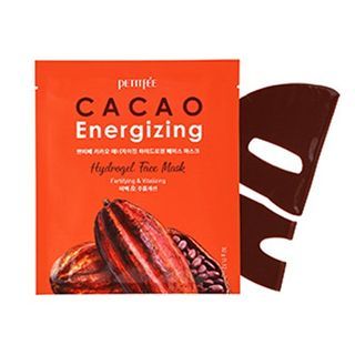 Set de mascarillas faciales hidrogélicas energizantes con cacao PETITFEE (32g x 5 unidades)
