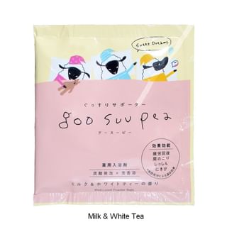 Polvo de baño Charley Goo Suu Pea con leche y té blanco, 50g