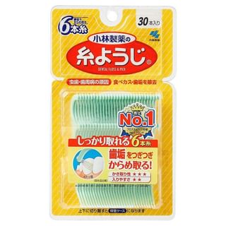 Hilo dental desechable de plástico con tallo Kobayashi - 30 uds