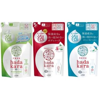 Savon corporel en mousse LION Hadakara - 750 ml de recharge