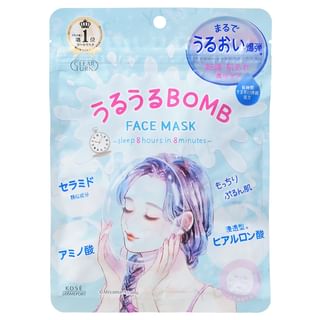 Máscara facial Kose Clear Turn Uruuru Bomb - Máscara hidratante
