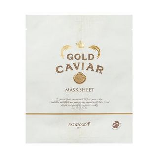SKINFOOD Gold and Caviar Fabric Mask (Size: S, Color: Gold, Capacity: 20g)