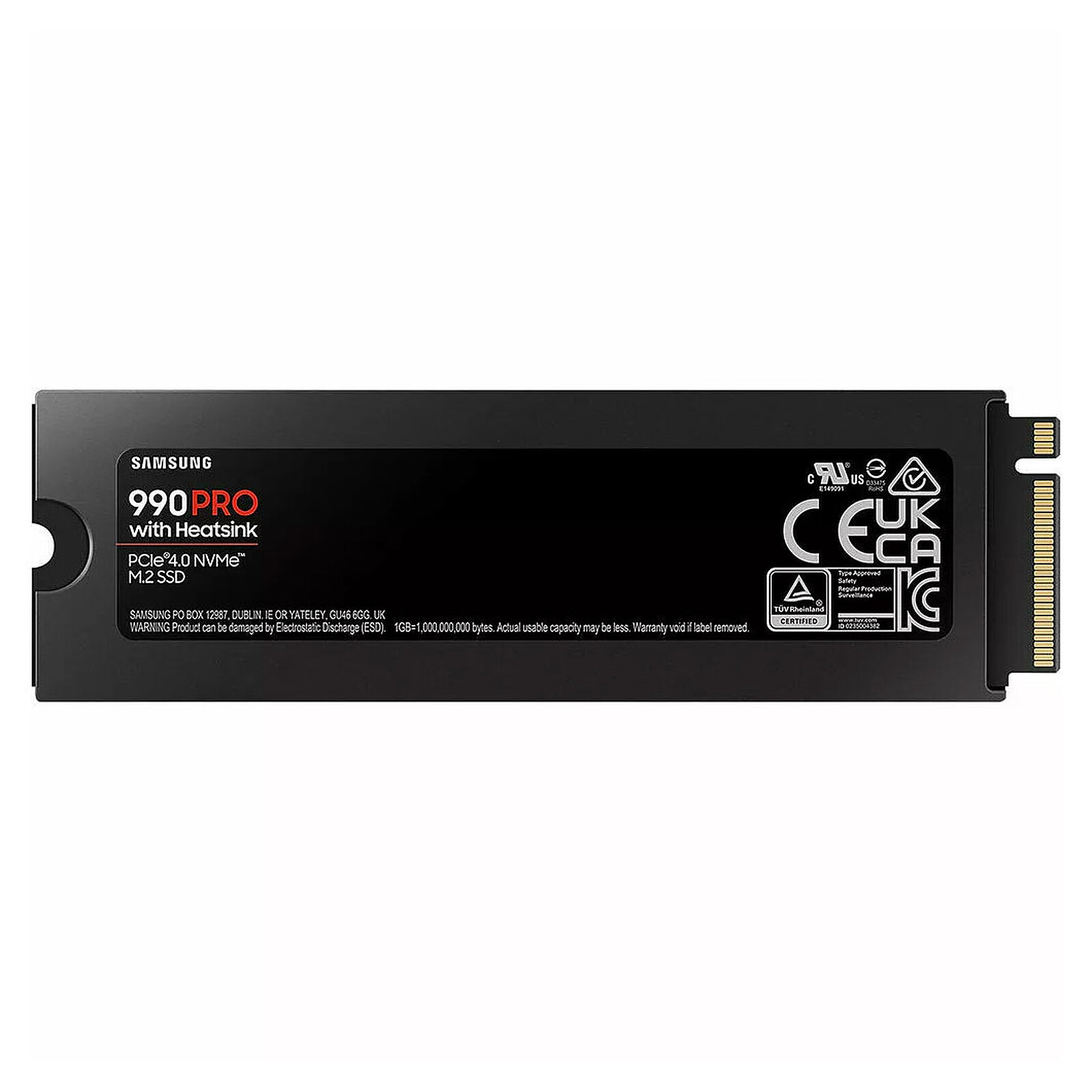 Samsung SSD 990 PRO M.2 PCIe NVMe 4TB with heatsink