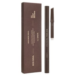 The Saem Eco Soul Edge Brow Pencil Set - Deep Brown (3 Colors)