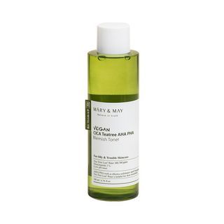 Tónico Vegano Mary&May con Árbol de Té, Cica, AHA y PHA para Imperfecciones
