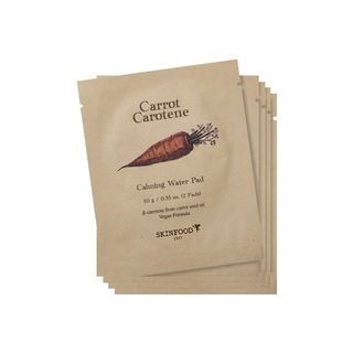 Ensemble de sachets en coton imbibés apaisants SKINFOOD Carotte et Carotène