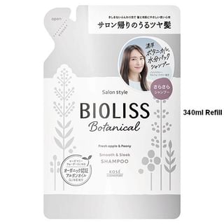 Kose Bioliss Botanical Smooth Shampoo, 340ml Refill