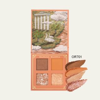 Paleta de sombras para ojos Shiseido Majolica Majorca Flash OR701 Danza al Sol Naranja