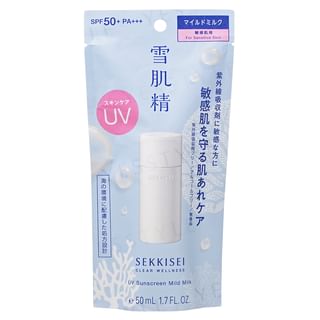 Lait solaire Kose Sekkisei Clear Wellness UV doux SPF 50+ PA+++