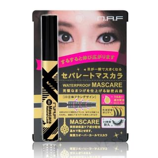 Máscara de pestañas N.A.F 3D a prueba de agua - Negro (8 ml)