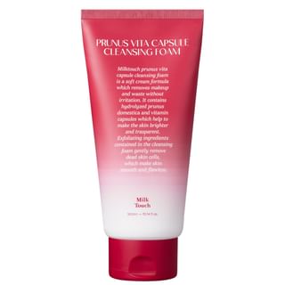 Espuma limpiadora de cápsula de prunus vita Milk Touch 300g