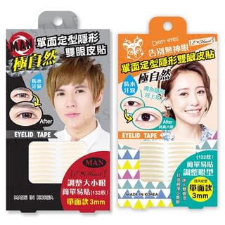 E-Heart Single-Sided Eyelid Tape Nude 132 pcs 3mm