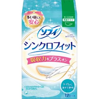 Toallitas sanitarias Unicharm Sofy Synchro Fit - 12 unidades