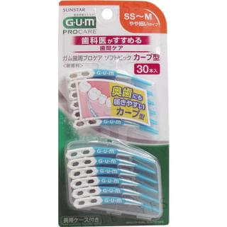 Brosse interdentaire en caoutchouc Sunstar Pro Soin Doux Curvée SS-M (30 pièces)