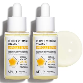 Ensemble de sérums ampoules Retinol, Vitamine C et Vitamine E APLB - Duo de sérums
